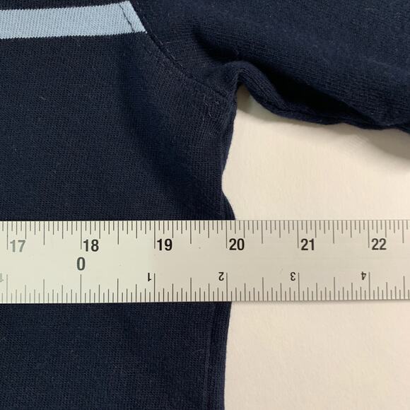 Zara L Mens Retro Blue Skater Tee Shirt Y2K 90s Short Sleeve Crew Neck - Picture 5 of 7